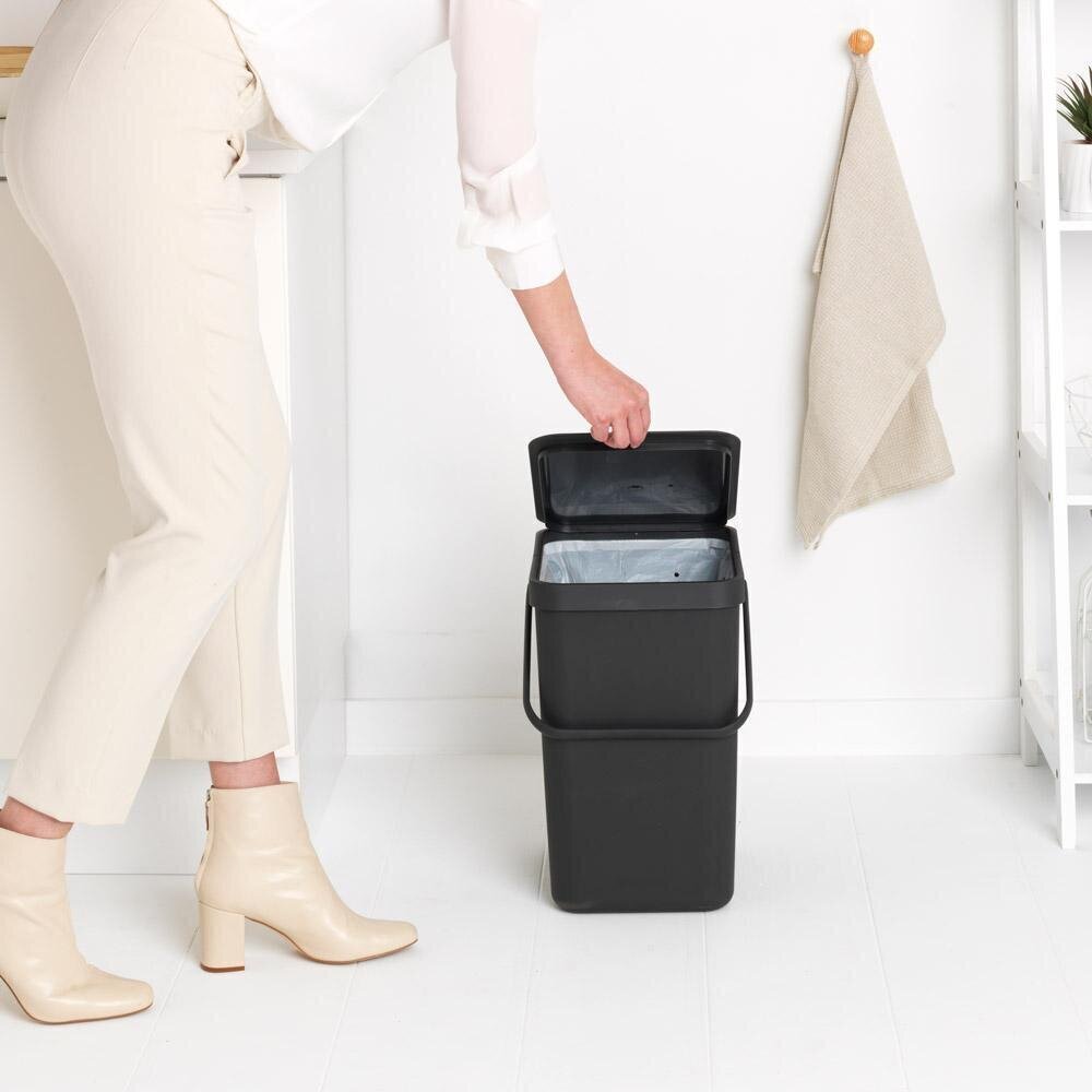 Brabantia Sort & Go roska-astia 25L, Grey hinta ja tiedot | Roska-astiat | hobbyhall.fi