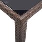 vidaXL Puutarhapöytä ruskea 123x60x74 cm polyrottinki hinta ja tiedot | Puutarhapöydät | hobbyhall.fi