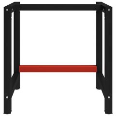 vidaXL Työpöydän runko metalli 80x57x79 cm musta ja punainen hinta ja tiedot | Muut huonekalutarvikkeet | hobbyhall.fi