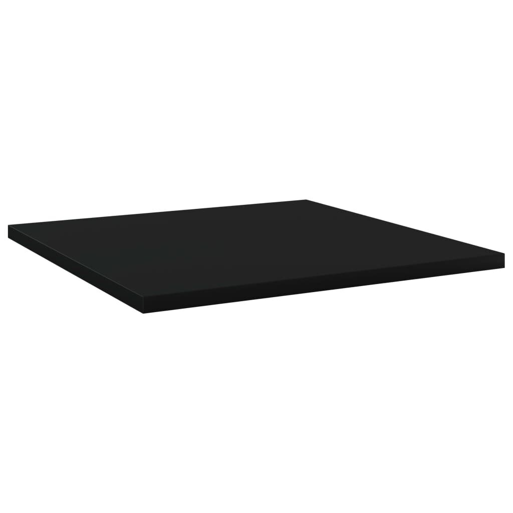 vidaXL Kirjahyllytasot 4 kpl musta 40x40x1,5 cm lastulevy hinta ja tiedot | Hyllyt | hobbyhall.fi