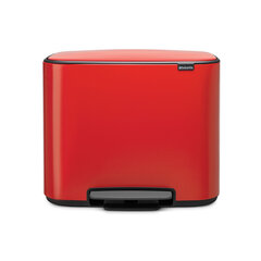 Brabantia Bo Poljinroska-astia 11 + 23L, Passion Red hinta ja tiedot | Roska-astiat | hobbyhall.fi