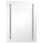vidaXL LED kylpyhuoneen peilikaappi kiiltävä musta 50x13x70 cm hinta ja tiedot | Kylpyhuonekaapit | hobbyhall.fi