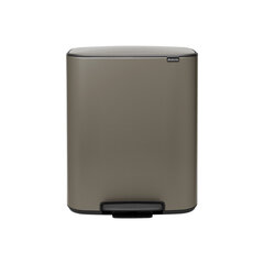 Brabantia Bo -roska-astia jalkapolkimella, 2 x 30 l, Platinum hinta ja tiedot | Roska-astiat | hobbyhall.fi