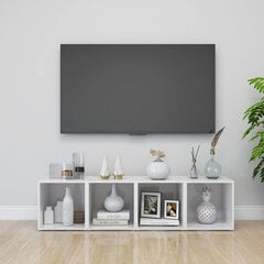 vidaXL TV-tasot 4 kpl korkeakiilto valkoinen 37x35x37 cm lastulevy hinta ja tiedot | TV-tasot | hobbyhall.fi