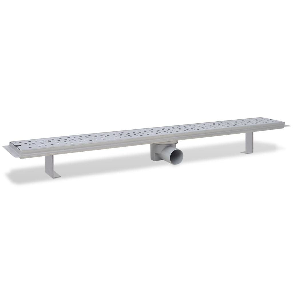 vidaXL Lineaarinen suihkukaivo 2kpl kupla 930x140 mm ruostumaton teräs hinta ja tiedot | Lattiakaivot | hobbyhall.fi