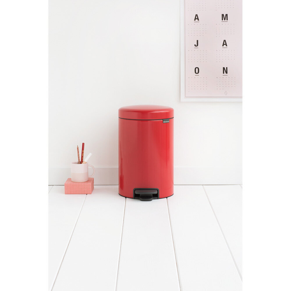 Brabantia NewIcon Poljinroska-astia 12L, Passion Red hinta ja tiedot | Roska-astiat | hobbyhall.fi