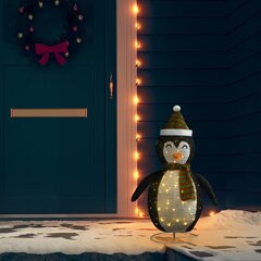 vidaXL Pingviini joulukoriste LED-valoilla ylellinen kangas 90 cm hinta ja tiedot | Joulukoristeet | hobbyhall.fi