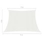 vidaXL Aurinkopurje 160 g/m² valkoinen 4/5x4 m HDPE hinta ja tiedot | Aurinkovarjot ja markiisit | hobbyhall.fi