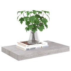 vidaXL Kelluvat seinähyllyt 4 kpl betoninharmaa 50x23x3,8 cm MDF hinta ja tiedot | Hyllyt | hobbyhall.fi