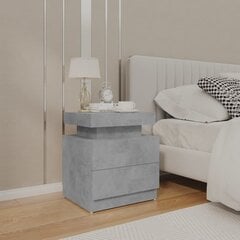 vidaXL Yöpöytä betoninharmaa 45x35x52 cm lastulevy hinta ja tiedot | Yöpöydät | hobbyhall.fi