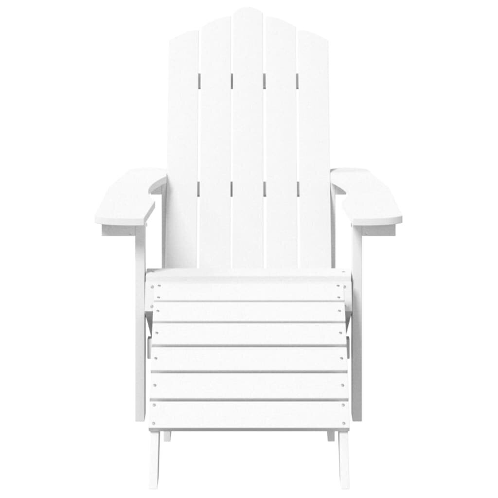 vidaXL Adirondack puutarhatuolit jalkatuilla/pöydällä HDPE valkoinen hinta ja tiedot | Puutarhakalusteet | hobbyhall.fi