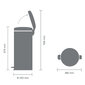 Brabantia NewIcon Poljinroska-astia 30L, Matt Black hinta ja tiedot | Roska-astiat | hobbyhall.fi