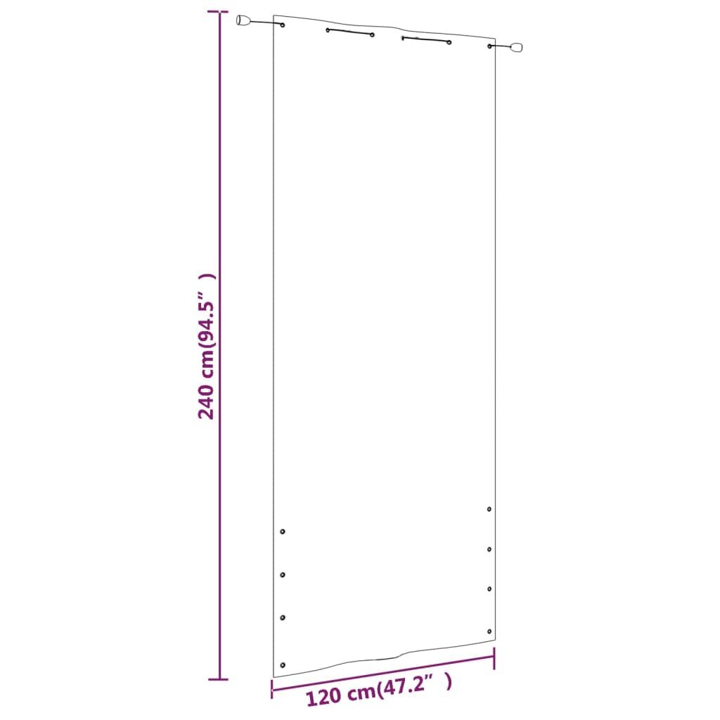 vidaXL Parvekkeen suoja antrasiitti/valkoinen 120x240 cm Oxford kangas hinta ja tiedot | Aurinkovarjot ja markiisit | hobbyhall.fi