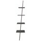 vidaXL 4-kerroksinen kalteva hylly musta 64x34x150,5 cm hinta ja tiedot | Hyllyt | hobbyhall.fi