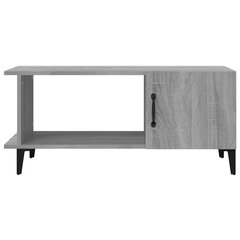 vidaXL Sohvapöytä harmaa Sonoma 90x50x40 cm tekninen puu hinta ja tiedot | Sohvapöydät | hobbyhall.fi