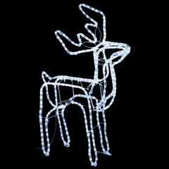 vidaXL Poro joulukoriste kylmän valkoinen 76x42x87 cm hinta ja tiedot | Joulukoristeet | hobbyhall.fi