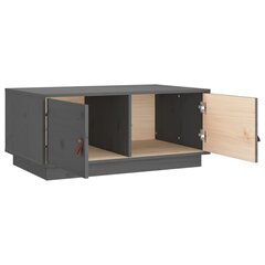 vidaXL Sohvapöytä harmaa 80x50x35 cm täysi mänty hinta ja tiedot | Sohvapöydät | hobbyhall.fi