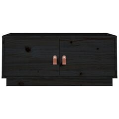 vidaXL Sohvapöytä musta 80x50x35 cm täysi mänty hinta ja tiedot | Sohvapöydät | hobbyhall.fi