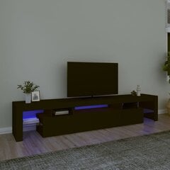 vidaXL TV-taso LED-valoilla musta 215x36,5x40 cm hinta ja tiedot | TV-tasot | hobbyhall.fi