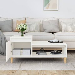 vidaXL Sohvapöytä valkoinen 100x50x45 cm tekninen puu hinta ja tiedot | Sohvapöydät | hobbyhall.fi