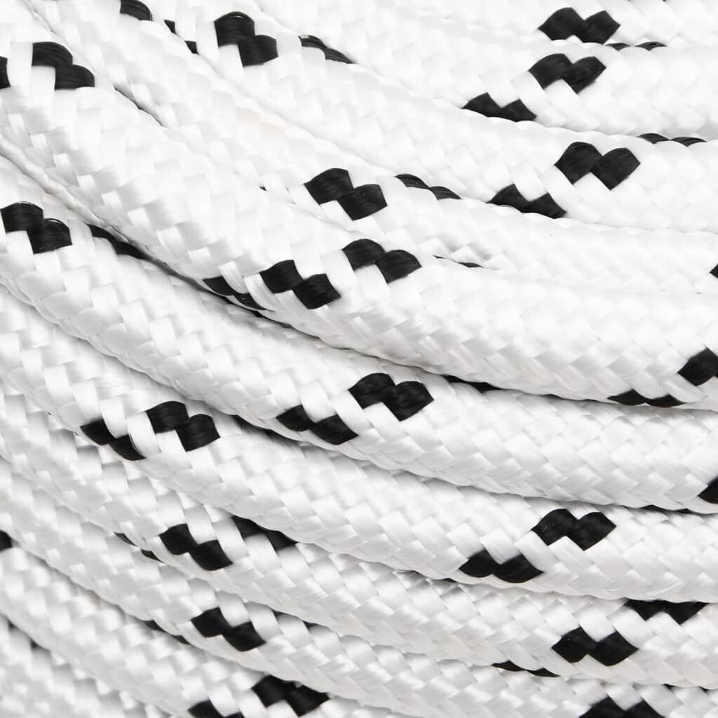 vidaXL Punottu veneköysi valkoinen 14 mm x 250 m polyesteri hinta ja tiedot | Lisävarusteet veneisiin ja kajakkeihin | hobbyhall.fi