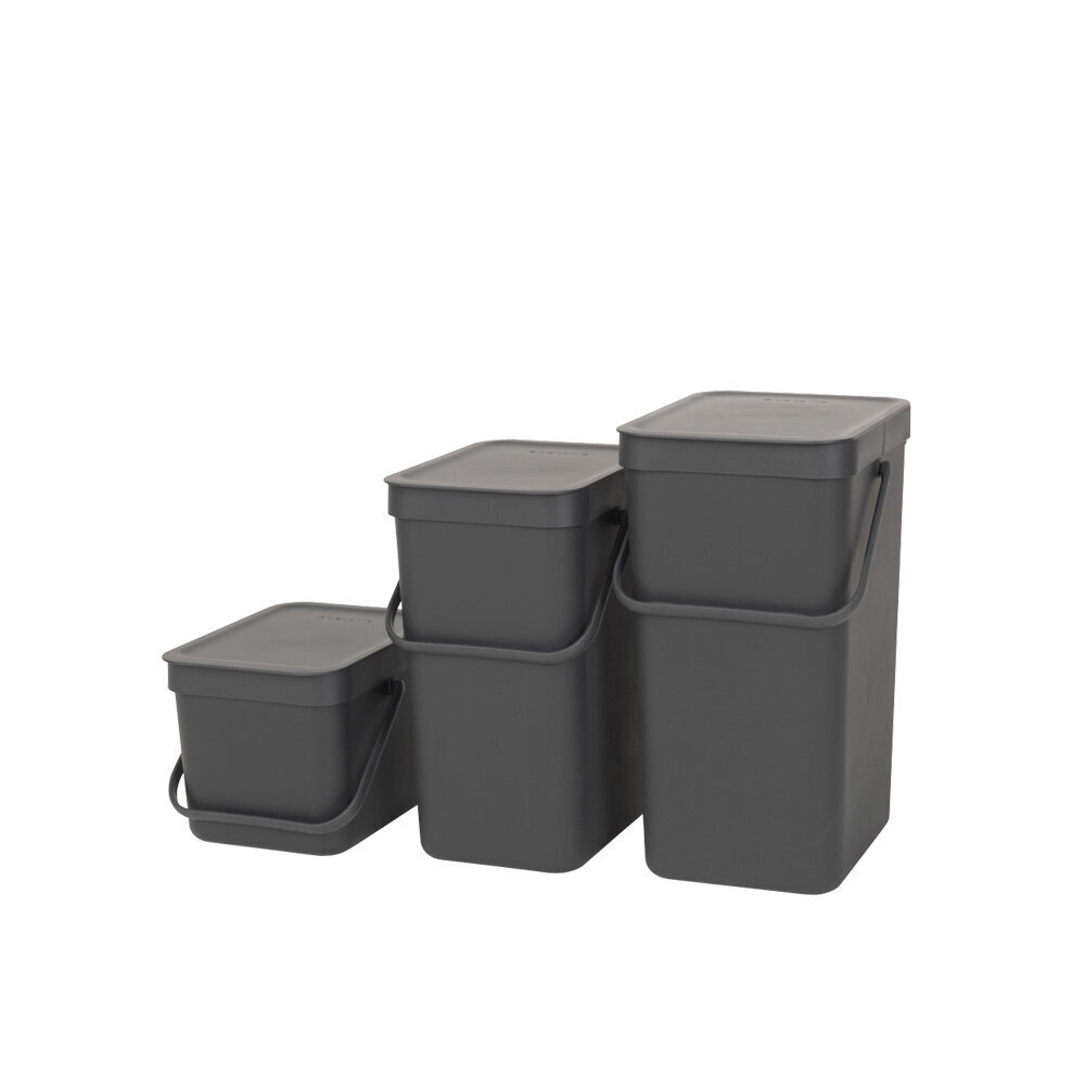 Brabantia Sort & Go roska-astia 16L, Grey hinta ja tiedot | Roska-astiat | hobbyhall.fi