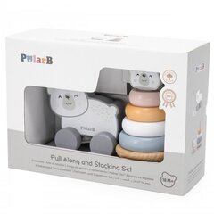 Vga Teddy Bear Set - puinen pyramidi hinta ja tiedot | Vauvan lelut | hobbyhall.fi