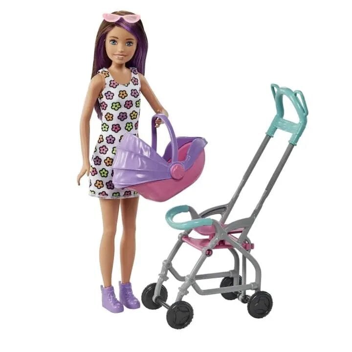 Barbie-nukke lastenvahti kippari vaunu+vauvan setti hinta ja tiedot | Tyttöjen lelut | hobbyhall.fi