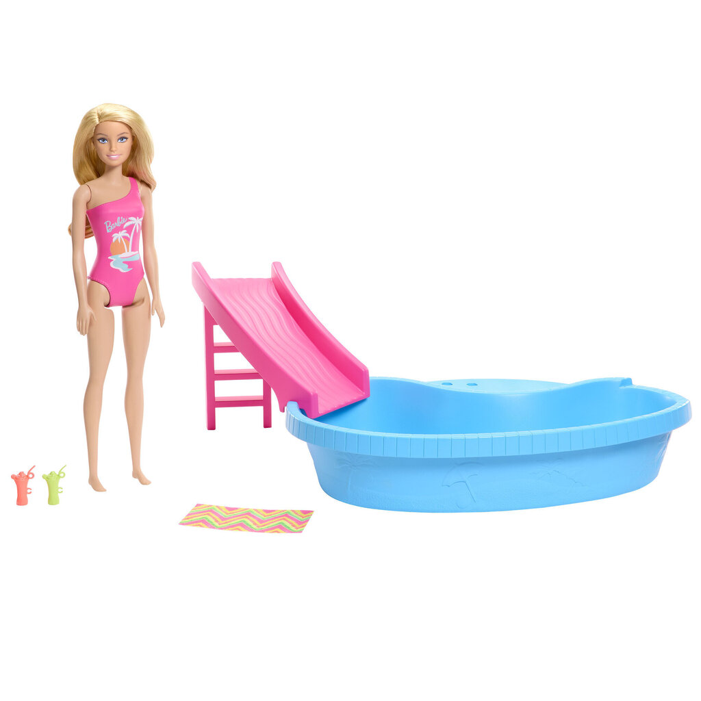Barbie-nukke- ja uima-allassetti hinta ja tiedot | Tyttöjen lelut | hobbyhall.fi