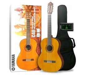 Klassinen kitarasetti Yamaha C40 4/4 hinta ja tiedot | Kitarat | hobbyhall.fi