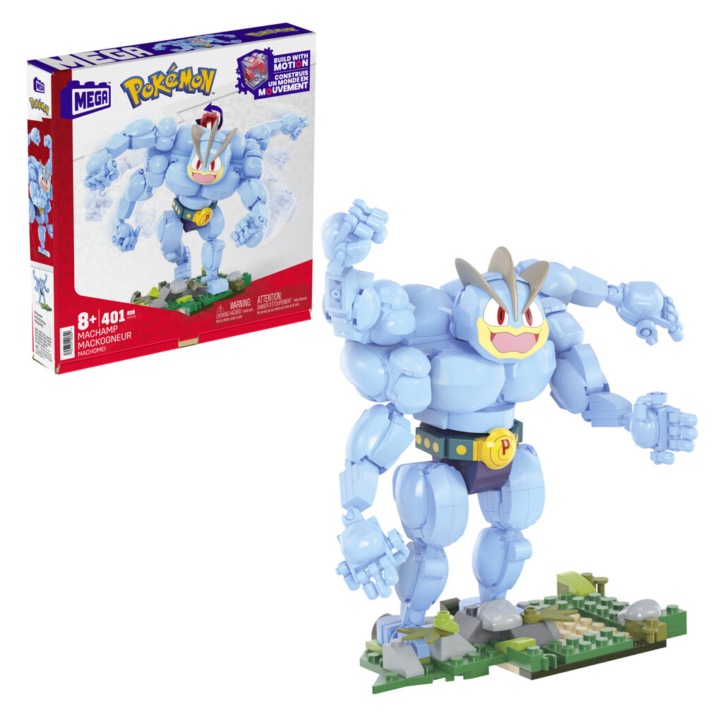 Rakennussetti Pokemon Mega Construx Pokemon, Machamp, 401 osaa hinta ja tiedot | Poikien lelut | hobbyhall.fi