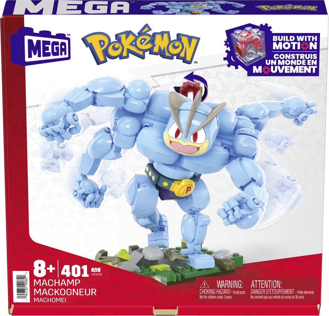 Rakennussetti Pokemon Mega Construx Pokemon, Machamp, 401 osaa hinta ja tiedot | Poikien lelut | hobbyhall.fi