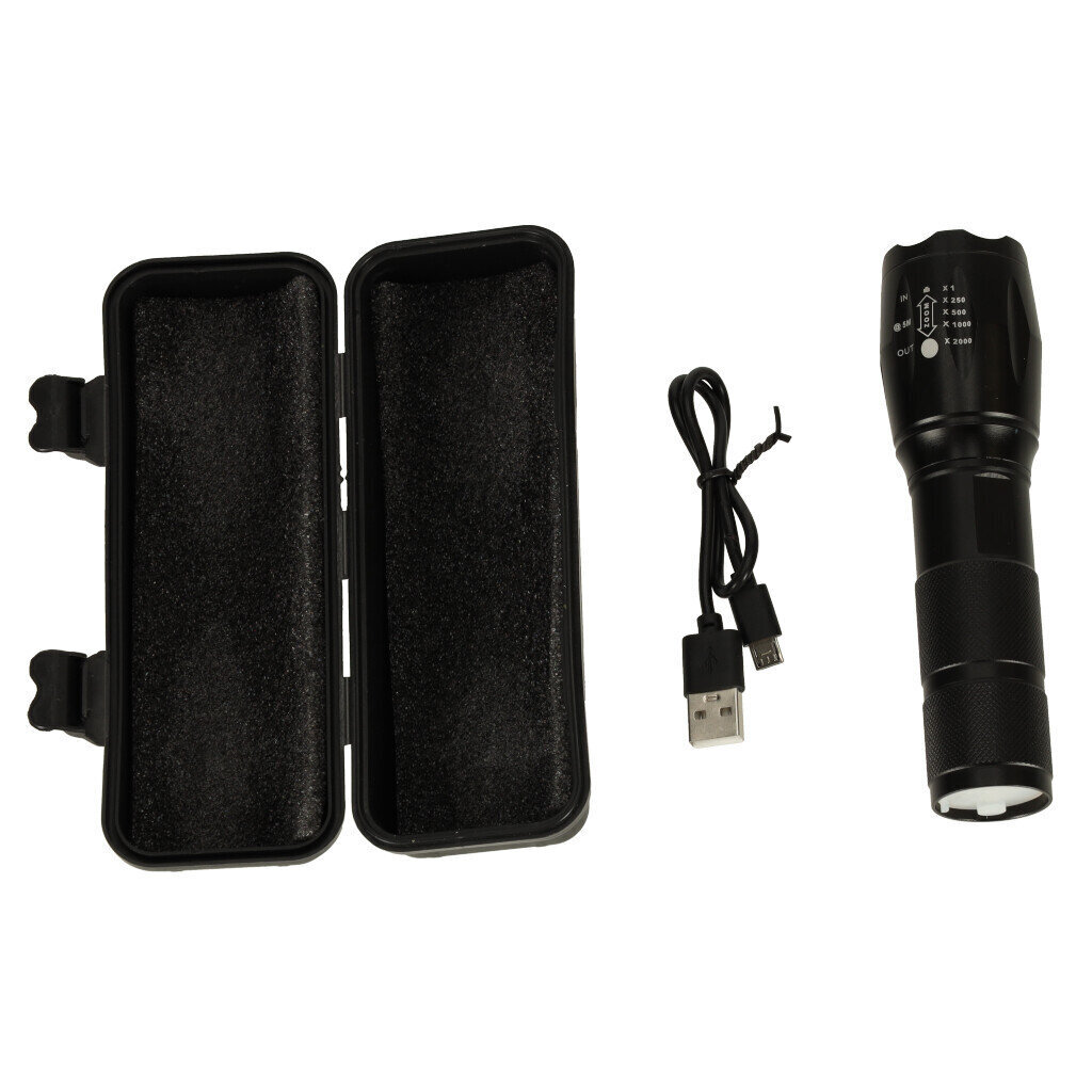 Taktinen sotilaallinen LED-taskulamppu USB:llä hinta ja tiedot | Retkilamput | hobbyhall.fi