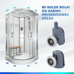 Suihkukaapin rullat 24 mm 8 kpl hinta ja tiedot | Kylpyhuonetarvikkeet | hobbyhall.fi