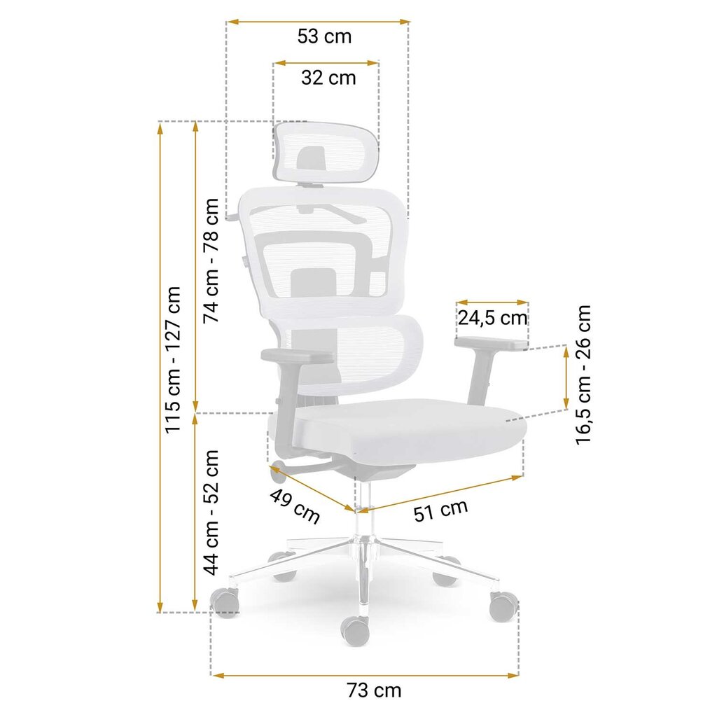 Toimistotuoli, Sofotel Nice, harmaa hinta ja tiedot | Toimistotuolit | hobbyhall.fi