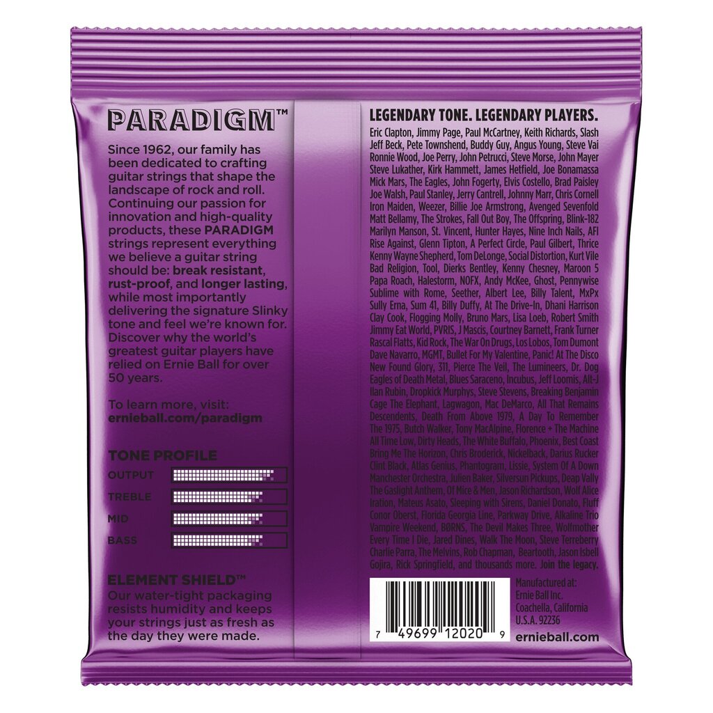 .Sähkökitaran kielet Stygos Ernie Ball P02020 Paradigm Power Slinky 11-48 hinta ja tiedot | Soittimien lisätarvikkeet | hobbyhall.fi