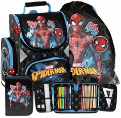 Koulureppu Paso Spiderman tarvikkeineen hinta ja tiedot | Koulureput ja -laukut | hobbyhall.fi