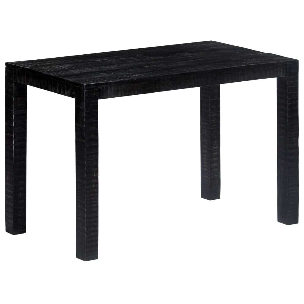 vidaXL Ruokapöytä musta 118x60x76 cm mangopuu hinta ja tiedot | Ruokapöydät | hobbyhall.fi