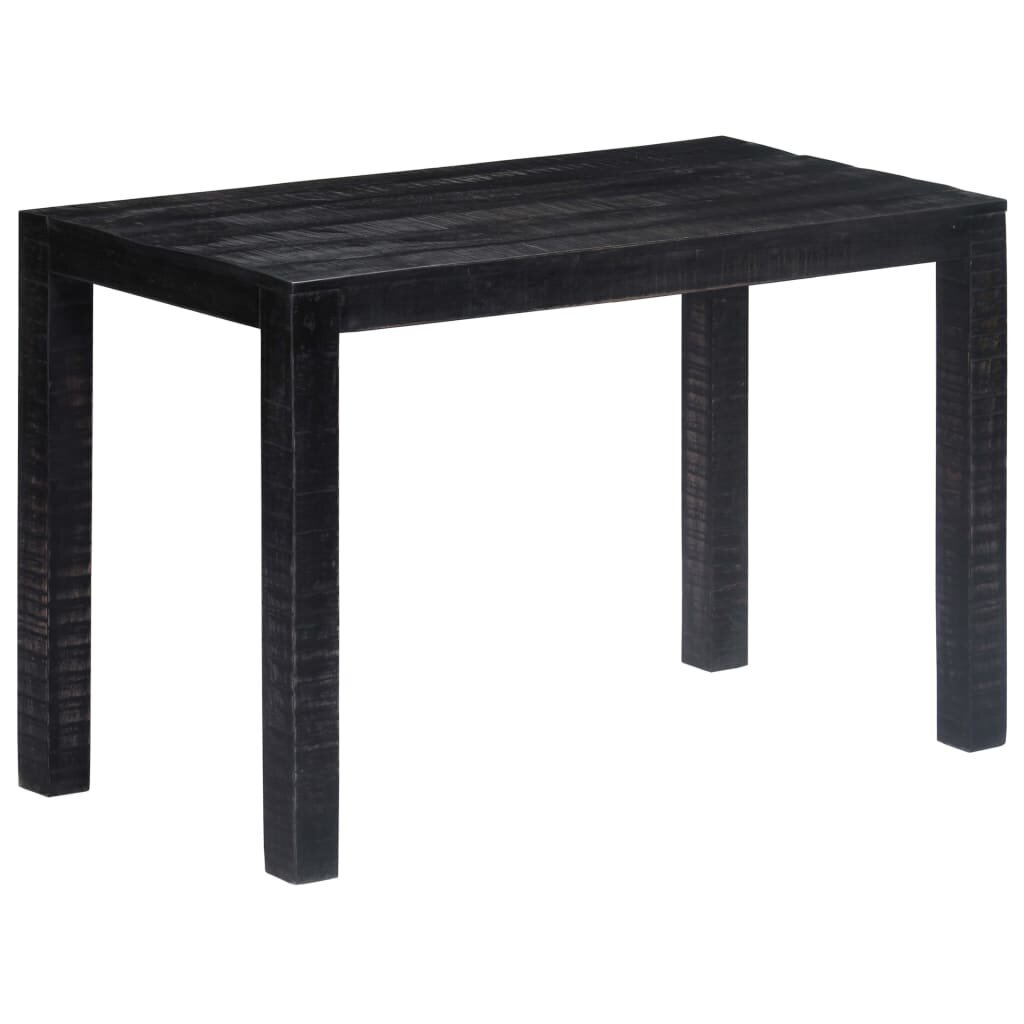 vidaXL Ruokapöytä musta 118x60x76 cm mangopuu hinta ja tiedot | Ruokapöydät | hobbyhall.fi