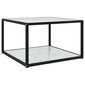 vidaXL Sohvapöytä valkoinen 60x60x35 cm karkaistu lasi hinta ja tiedot | Sohvapöydät | hobbyhall.fi