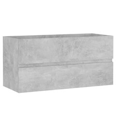 vidaXL Allaskaappi betoninharmaa 90x38,5x45 cm lastulevy hinta ja tiedot | Kylpyhuonekaapit | hobbyhall.fi