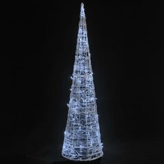 vidaXL LED-koristevalopyramidi kylmä valkoinen akryyli 120 cm hinta ja tiedot | Joulukoristeet | hobbyhall.fi
