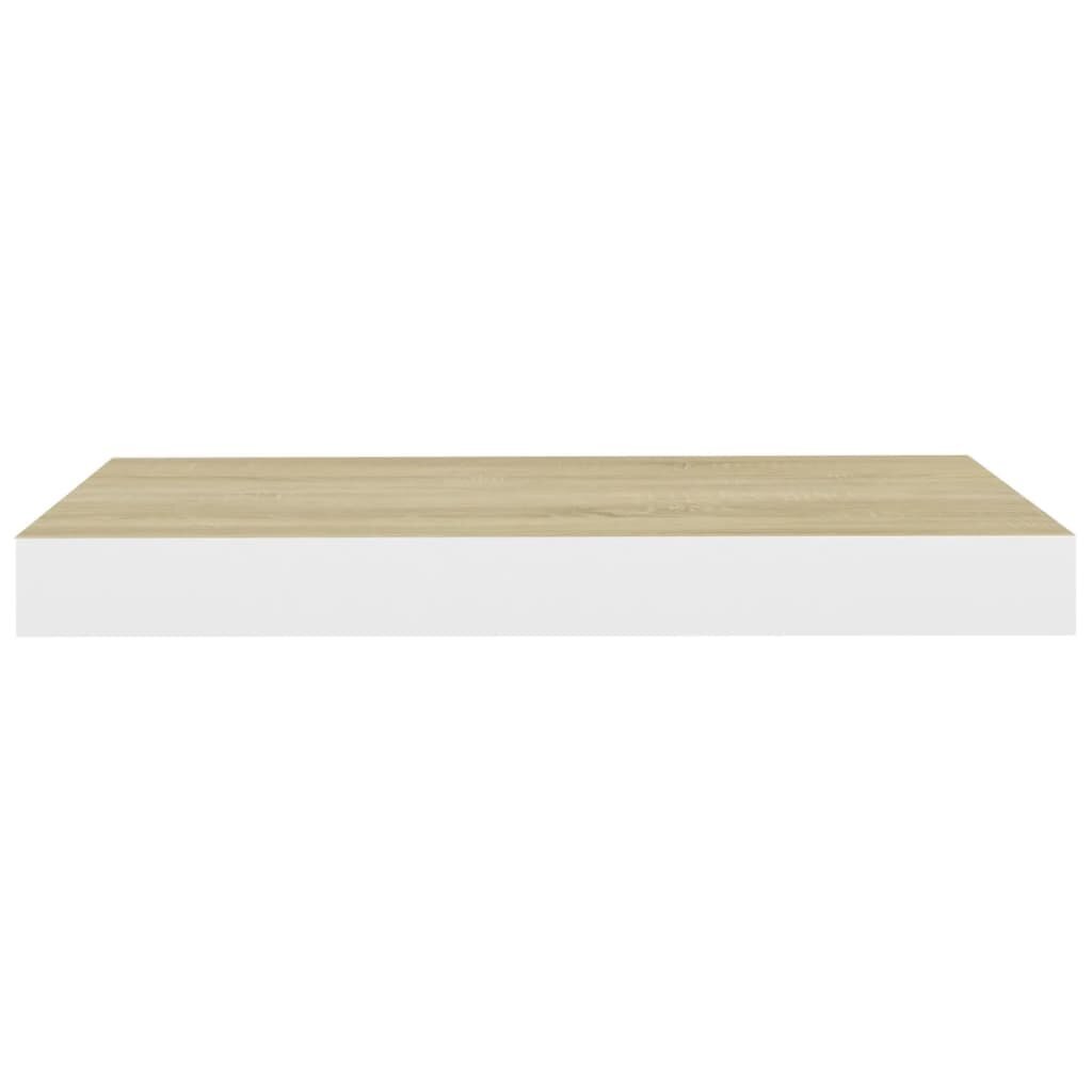 vidaXL Kelluvat seinähyllyt 4 kpl tammi ja valkoinen 40x23x3,8 cm MDF hinta ja tiedot | Hyllyt | hobbyhall.fi