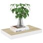 vidaXL Kelluvat seinähyllyt 4 kpl tammi ja valkoinen 40x23x3,8 cm MDF hinta ja tiedot | Hyllyt | hobbyhall.fi