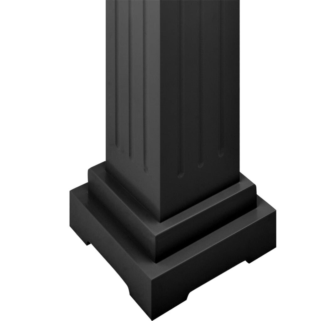 vidaXL Kukkateline klassinen pilari neliö musta 17x17x66 cm MDF hinta ja tiedot | Puutarhakoristeet | hobbyhall.fi