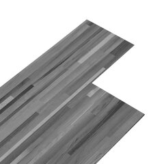 vidaXL Itsekiinnittyvä PVC lattialankku 5,21 m² 2 mm raidat harmaa hinta ja tiedot | Laminaatit | hobbyhall.fi