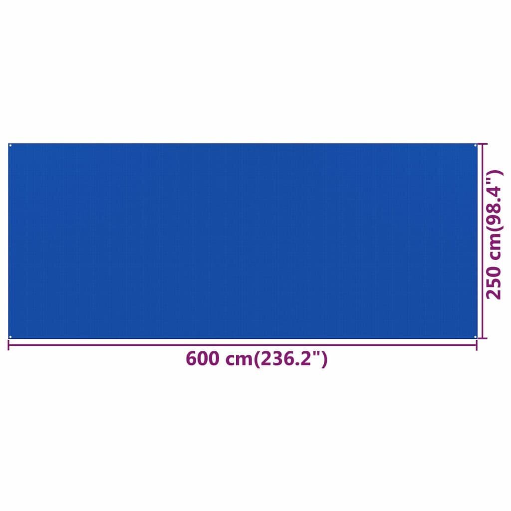 vidaXL Telttamatto 250x600 cm sininen HDPE hinta ja tiedot | Teltat | hobbyhall.fi