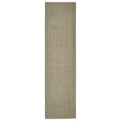 vidaXL Matto luonnollinen sisal 66x250 cm vihreä hinta ja tiedot | Isot matot | hobbyhall.fi