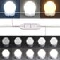 VidaXL Peilipöytä LED-valoilla betoninharmaa 86,5x35x136 cm hinta ja tiedot | Peilipöydät | hobbyhall.fi