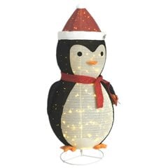 vidaXL Pingviini joulukoriste LED-valoilla ylellinen kangas 180 cm hinta ja tiedot | Joulukoristeet | hobbyhall.fi